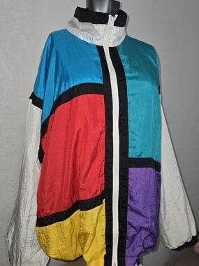 Vintage Colorblock Windbreaker